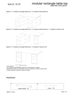 modular rectangle table top