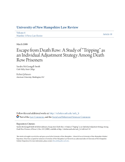 Escape from Death Row - UNH Scholars` Repository