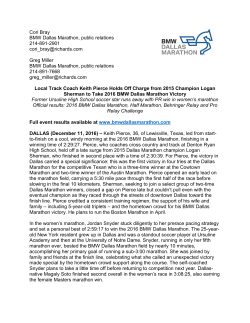 Cori Bray BMW Dallas Marathon, public relations 214-891