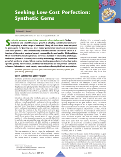 Seeking Low-Cost Perfection: Synthetic Gems