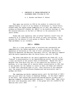 Continuity of Indian Population in California from 1770/1848 to 1955.