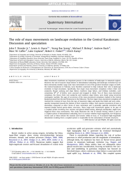 The role of mass movements on landscape evolution in the Central