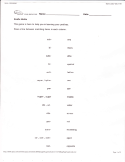 Prefix Skills dis-, un-