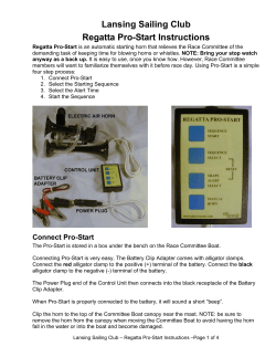 Regatta Pro-Start Manual
