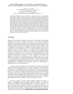High-throughput Functional Annotation of Novel Gene Products