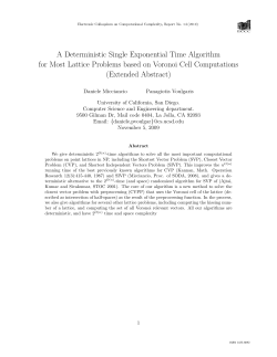 A Deterministic Single Exponential Time Algorithm for Most Lattice