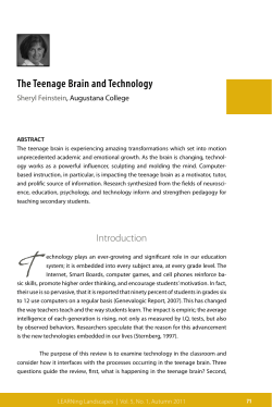 The Teenage Brain and Technology