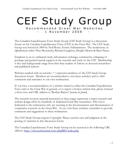 CEF Study Group - Newfoundland Grand Banks