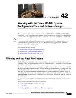 42 Working with the Cisco IOS File System, Configuration Files, and