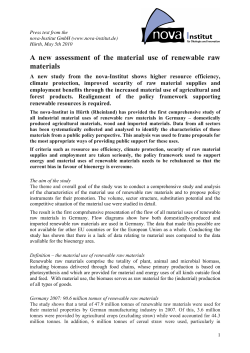 A new assessment of the material use of renewable raw materials
