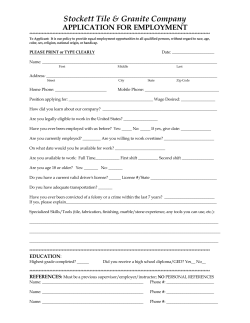 English - Stockett Tile and Granite