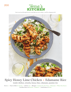 Spicy Honey Lime Chicken + Edamame Rice