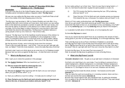 Sermon Notes - Armagh Baptist Church