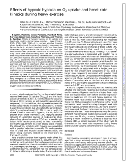 Effects of hypoxic hypoxia on O2 uptake and heart rate kinetics