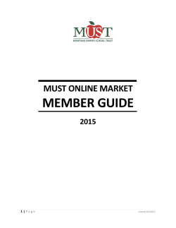 MUST Online User Guide