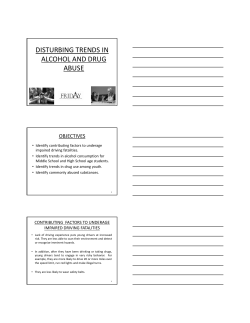 disturbing trends in alcohol and drug abuse