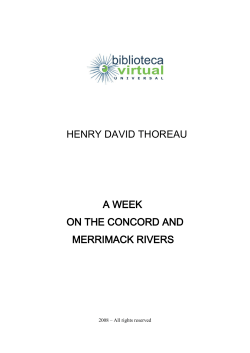 henry david thoreau a week on the concord and merrimack rivers
