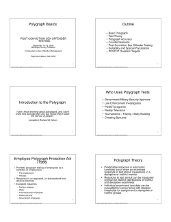 Polygraph Basics - Post-conviction Sex Offender Testing.info