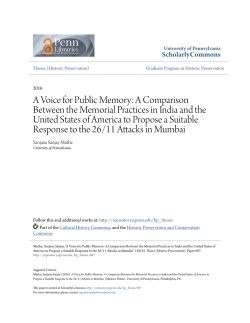 A Voice for Public Memory: A Comparison