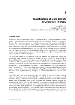 Modification of Core Beliefs in Cognitive Therapy
