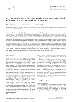 Atypical localization of myenteric ganglia in the human