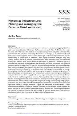 Making and managing the Panama Canal watershed