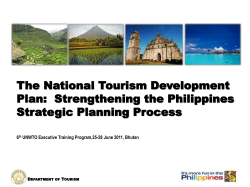 The Philippine National Tourism Development Plan