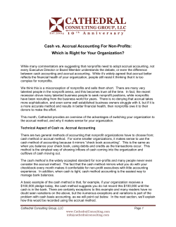 Cash vs. Accrual Accounting For Non-Profits
