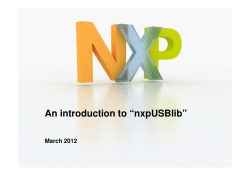 An introduction to &ldquo;nxpUSBlib&rdquo;