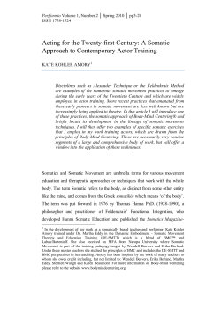 Acting for the Twenty-first Century