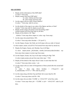 SQL Queries - Online Training Oracle Applications
