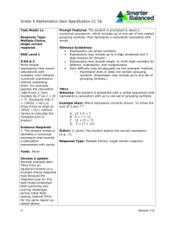Numerical Expressions