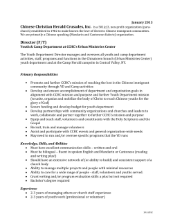 Chinese Christian Herald Crusades, Inc. is a 501(c)3, non