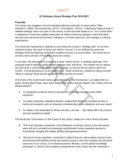 1 UC Berkeley Library Strategic Plan 2016