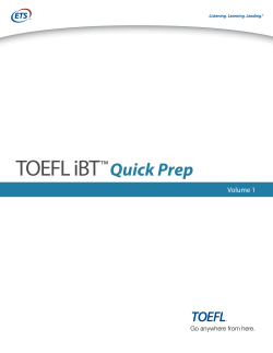 TOEFL iBT&trade;