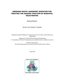 Greening Waste - Columbia Engineering