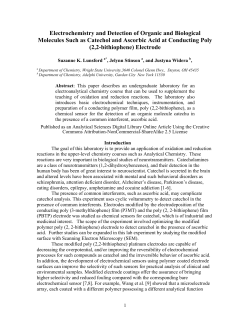 Electrochemistry and Detection of Organic and Biological Molecules