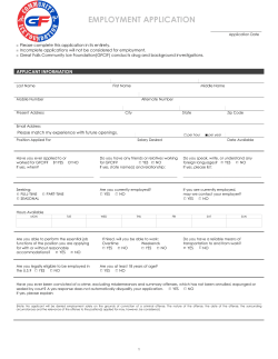 employment application