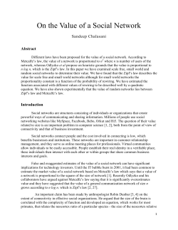 On The Value of a Social Network