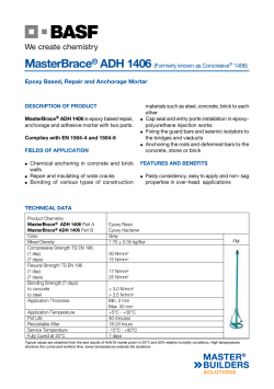 Epoxy Based, Repair and Anchorage Mortar MasterBrace&reg; ADH