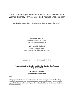 Political Consumerism &ndash; A New Phenomenon of Political Participation