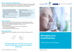 Managing your breathlessness