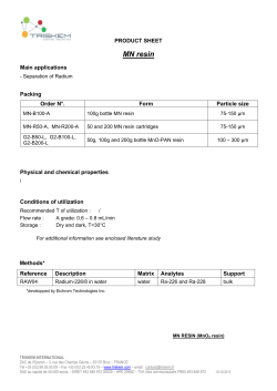 MN resin - TrisKem International