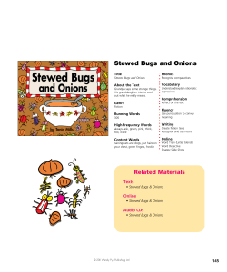 Stewed Bugs and Onions - Sunshine Reading Club