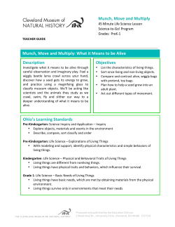 Munch, Move and Multiply Objectives Description Munch, Move and
