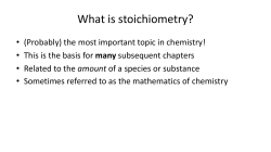 What is stoichiometry?