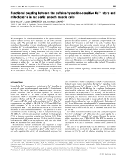 Functional coupling between the caffeine/ryanodine