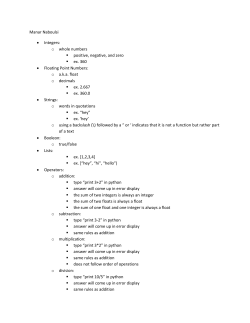 Manar Naboulsi &bull; Integers: o whole numbers positive, negative, and