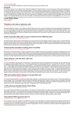 Local Daily News - East Timor Guide Post