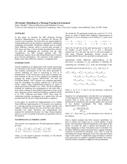 3D Seismic Modeling in a Message Passing Environment - C-DAC